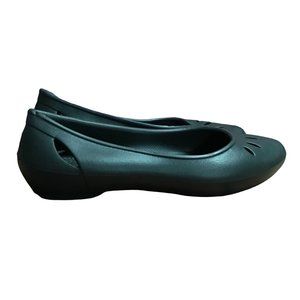 Crocs Kadee Ballet Flats Womens Size 8 Black Slip On Sandals